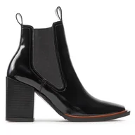 Botki damskie - Botki Simple SL-34-02-000076 Czarny - miniaturka - grafika 1