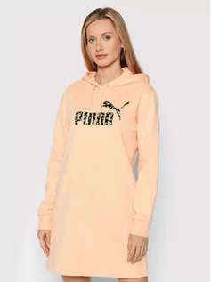 Sukienki - Puma Sukienka dzianinowa Winterized 848200 Pomarańczowy Relaxed Fit - grafika 1
