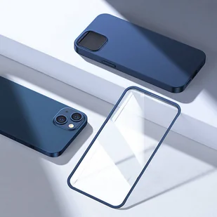Joyroom 360 Full Case etui pokrowiec do iPhone 13 obudowa na tył i przód + szkło hartowane niebieski (JR-BP927 blue) - Etui i futerały do telefonów - miniaturka - grafika 9