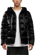 Kurtki męskie - Urban Classics Kurtka męska Shark Skin Puffer Jacket black XL, czarny, XL - miniaturka - grafika 1
