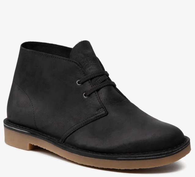 CLARKS TRZEWIKI MĘSKIE CZARNE SKÓRZANE 44,5 1Ż8C