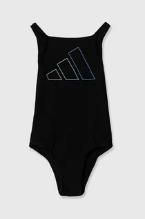 Stroje kąpielowe dla dziewczynek - adidas Performance jednoczęściowy strój kąpielowy dziecięcy kolor czarny - grafika 1