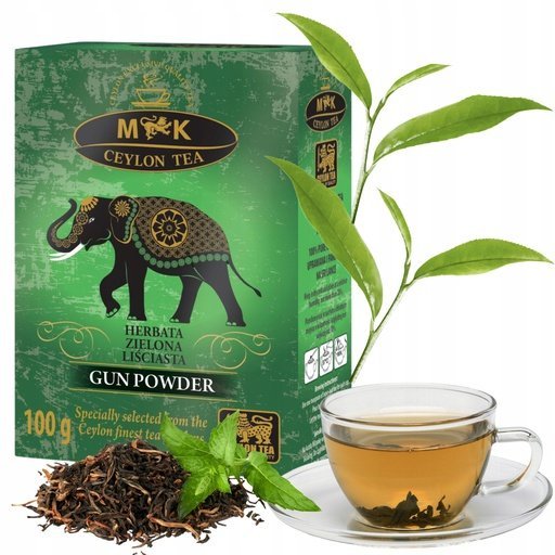 MK Herbata Zielona Liściasta Napar Ceylon Tea Aromatyczna Sri Lanka 100g