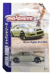 MAJORETTE JAPAN SERIES NISSAN SKYLINE GT-R R34 ZIELONY 1:64 212051029 - Samochody i pojazdy dla dzieci - miniaturka - grafika 1