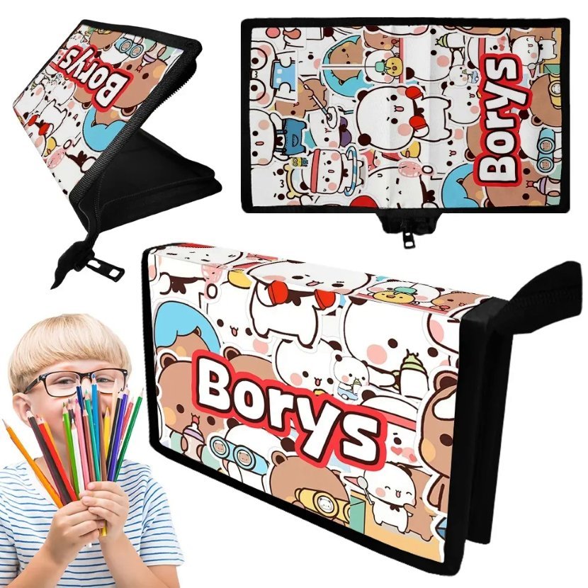 Piórnik BUBU DUDU Jednokomorowy z Personalizowanym Nadrukiem - Imię Szkoła