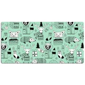 Podkładki na biurko - Duża podkładka na biurko Skandynawskie zoo 120x60cm, Dywanomat - miniaturka - grafika 1