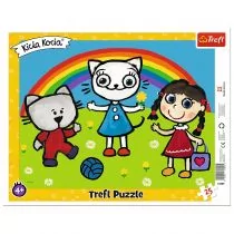 Trefl Puzzle ramkowe 25el Pogodny dzień Kici Koci - Puzzle - miniaturka - grafika 1