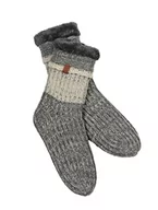 Skarpetki męskie - BICKLEY+MITCHELL Męskie skarpety typu stopki Chunky z faux-Fur Lining 1005-20-12-117, Linnen Twist, jeden rozmiar - miniaturka - grafika 1