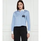 Koszule damskie - Karl Lagerfeld Koszula IKON Cropped Fit - miniaturka - grafika 1
