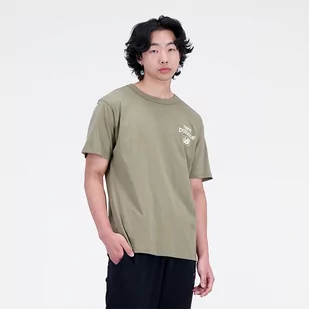 Koszulka męska New Balance MT31518CGN  zielona - Koszulki męskie - miniaturka - grafika 1