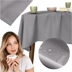 Obrus 120x200 Plamoodporny Surbo Jasny Szary - Obrusy i serwetki - miniaturka - grafika 1