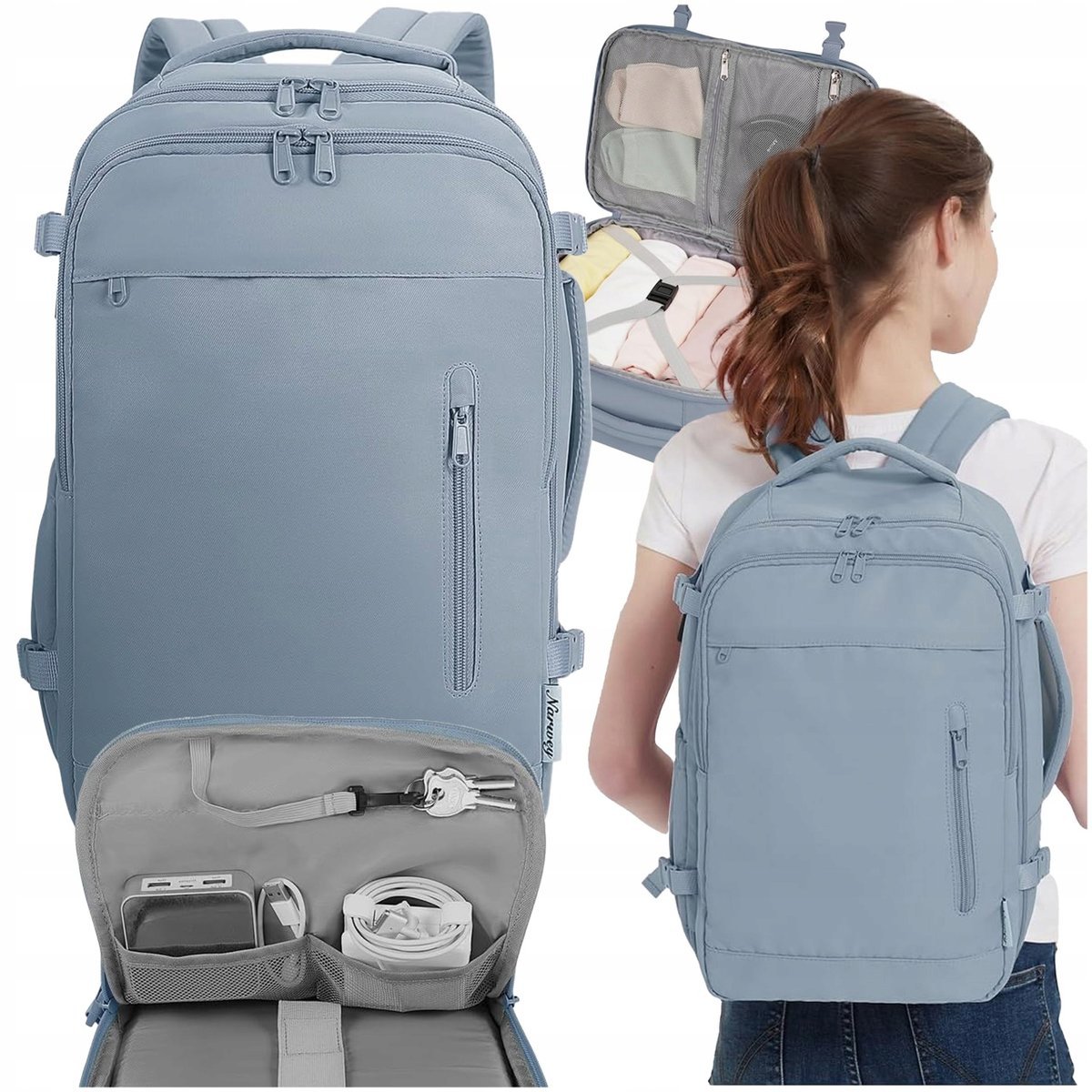 PLECAK PODRÓŻNY 20L BAGAŻ PODRĘCZNY 40x20x25cm TORBA NA LAPTOPA RYANAIR