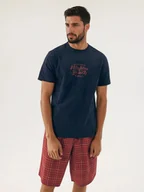 Piżamy damskie - Piżama Dash 42622-59X Granatowo-Czerwona - miniaturka - grafika 1