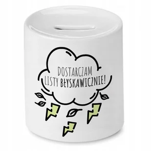 SKARBONKA DLA LISTONOSZA DOSTARCZAM BŁYSKAWICZNIE z Nadrukiem ze Zdjęciem - Skarbonki - miniaturka - grafika 1