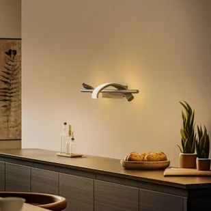 Lindby Munja kinkiet LED, stal, aluminium - Lampy ścienne - miniaturka - grafika 1