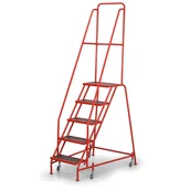 Drabiny - B2B Partner Drabina platformowa na kółkach, 1,12 m, 5 stopni 3872 - miniaturka - grafika 1