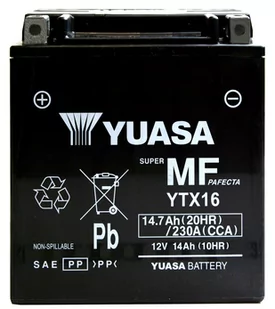 YUASA BATTERY SALES (UK) LTD Akumulator YUASA BATTERY SALES (UK) LTD YTX16-BS - Akumulatory samochodowe - miniaturka - grafika 1