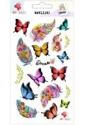 Zabawki kreatywne - Naklejki dla dzieci Pióra motyle - miniaturka - grafika 1