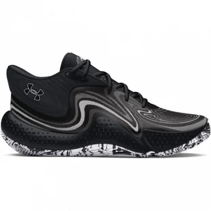 Buty do koszykówki uniseks Under Armour UA Spawn 6 Mid - czarne - Buty sportowe męskie - miniaturka - grafika 1