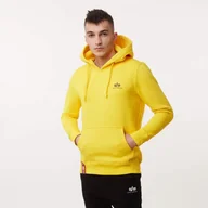 Bluzy męskie - Alpha Industries BASIC HOODY SMALL LOGO EMPIRE YELLOW - miniaturka - grafika 1
