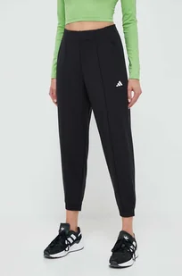 adidas Performance spodnie treningowe Train Essentials kolor czarny gładkie - Spodnie damskie - miniaturka - grafika 1