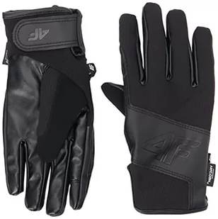 4F Męskie rękawiczki SKI Gloves REM004 dżinsy, DEEP Black, M, Deep Black, M - Rękawiczki - miniaturka - grafika 1
