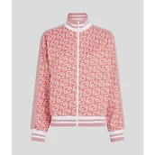 Bluzy damskie - Damska bluza bawełniana Karl Lagerfeld Jeans różowa - KARL LAGERFELD - miniaturka - grafika 1