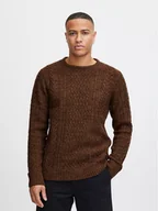Swetry męskie - Blend Sweter 20716101 Brązowy Regular Fit - miniaturka - grafika 1