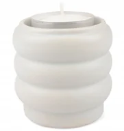 Świeczniki - ŚWIECZNIK tealight CERAMICZNY biały mat śr. 6cm - miniaturka - grafika 1