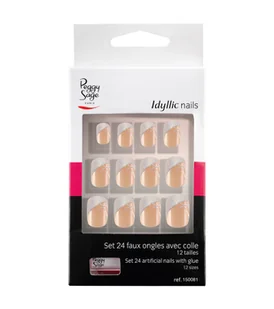 Peggy Sage Zestaw sztucznych paznokci Idyllic nails - shiny French - ( ref. 150081) - Sztuczne paznokcie i akcesoria - miniaturka - grafika 1