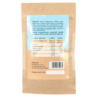 Mieszanka na shake orzech banan 65g - Soki i napoje niegazowane - miniaturka - grafika 2