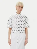 Koszule damskie - KARL LAGERFELD Koszula A2W11033 Biały Relaxed Fit - miniaturka - grafika 1