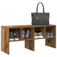 Pokrowce na ubrania - Stojak na buty, sztaplowany, stare drewno, 89,5x30x40 cm Lumarko! - miniaturka - grafika 1