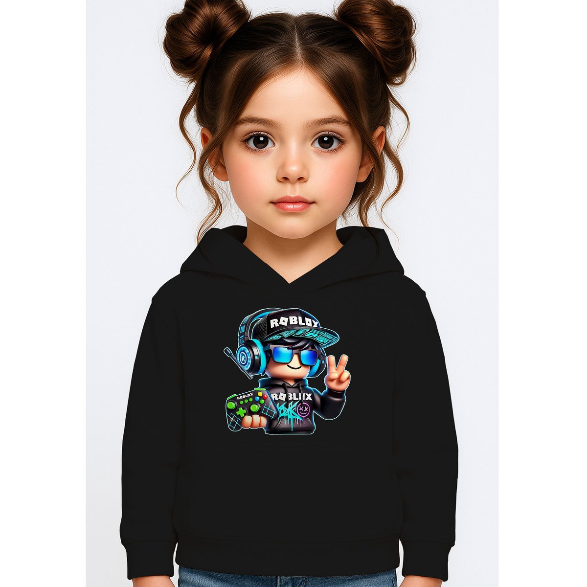 BLUZA DZIECIĘCA Z KAPTUREM ROBLOX GRACZ 122-128 DLA DZIECKA PREZENT