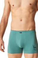 Majtki męskie - Bokserki męskie bawełniane w jasnej zielonej kolorystyce MXH 602 Key - miniaturka - grafika 1