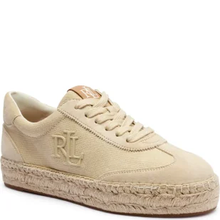 LAUREN RALPH LAUREN Sneakersy LUIZE z dodatkiem skóry - Moda i Uroda OUTLET - miniaturka - grafika 1