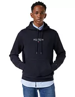 Bluzy męskie - Tommy Hilfiger Męska bluza z kapturem z logo Hilfiger, Desert Sky, XS, Pustynne niebo, XS - miniaturka - grafika 1