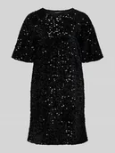 Sukienki - Sukienka koktajlowa wąska z cekinowym obszyciem model ‘KAM’ - miniaturka - grafika 1