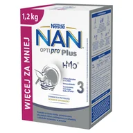 Mleko modyfikowane - NAN OPTIPRO PLUS 3 PRODUKT NA BAZIE MLEKA 1,2 KG (2 X 600 G) - miniaturka - grafika 1