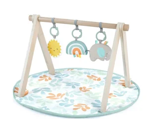 Ingenuity - Kocyk do zabawy dla dzieci z drewnianą bramką SŁOŃCE VALLEY - Maty piankowe - miniaturka - grafika 1