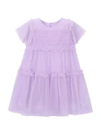 Sukienki i spódniczki dla dziewczynek - Mayoral Sukienka elegancka 3917 Fioletowy Regular Fit - miniaturka - grafika 1