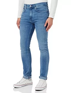 Tommy Hilfiger Męskie spodnie jeansowe Slim Bleecker Pstr Larkin Blue Denim, Larkin Blue, 30W / 36L - Spodenki męskie - miniaturka - grafika 1