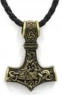 Naszyjniki męskie - NASZYJNIK Męski MŁOT THORA MJOLNIR ZŁOTY 125 - miniaturka - grafika 1