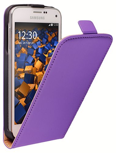 mumbi etui z klapką kompatybilne z Samsung Galaxy S5 mini etui na telefon komórkowy Case Wallet, liliowe