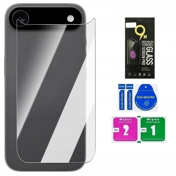 SZKŁO NA TYŁ PLECY DO iPHONE 17 AIR OCHRONA PLECKÓW ZESTAW HARTOWANE