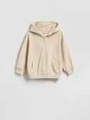 Bluzy i sweterki niemowlęce - Reserved - Bluza oversize z kapturem - kremowy - miniaturka - grafika 1