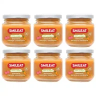 Desery dla dzieci - Smileat Deser z ekologicznymi jabłkami, marchewką i pomarańczą po 6 miesiącu Zestaw 6 x 130 g Bio - miniaturka - grafika 1