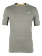 Koszulki sportowe męskie - Salewa Koszulka funkcyjna w kolorze khaki - miniaturka - grafika 1