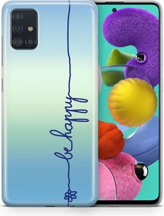 Etui na telefon komórkowy Samsung Galaxy Protective Case Cover Bumper Case Shell Ultra Thin, Model: Samsung Galaxy S20, Wybierz wzór: Be Happy Blue - Etui i futerały do telefonów - miniaturka - grafika 1
