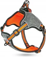 Szelki dla psów - Szelki dla psa oddychające, regulowane i odblaskowe – rozmiar M, kolor pomarańczowy - miniaturka - grafika 1